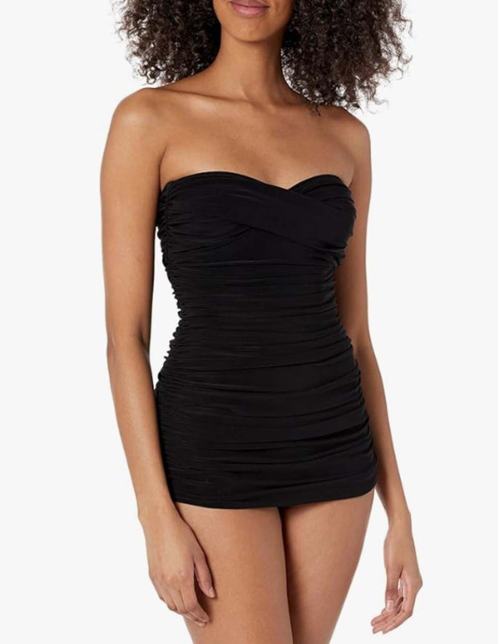 NORMA KAMALI Womens Walter Mio One Piece Swimsuit XS Black Strapless NWT